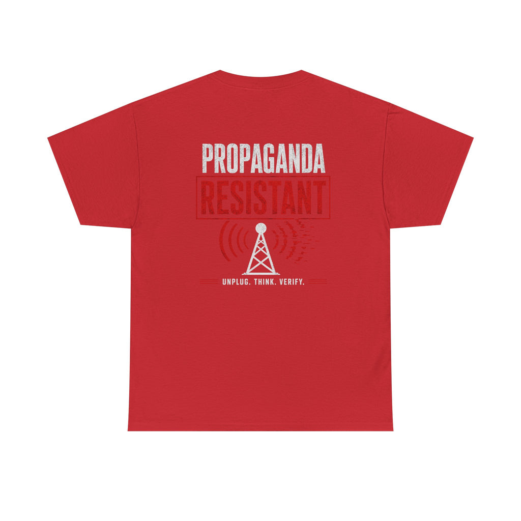 Propaganda Resistant Shirt – Narrative Immune Graphic Tee | Based Branding