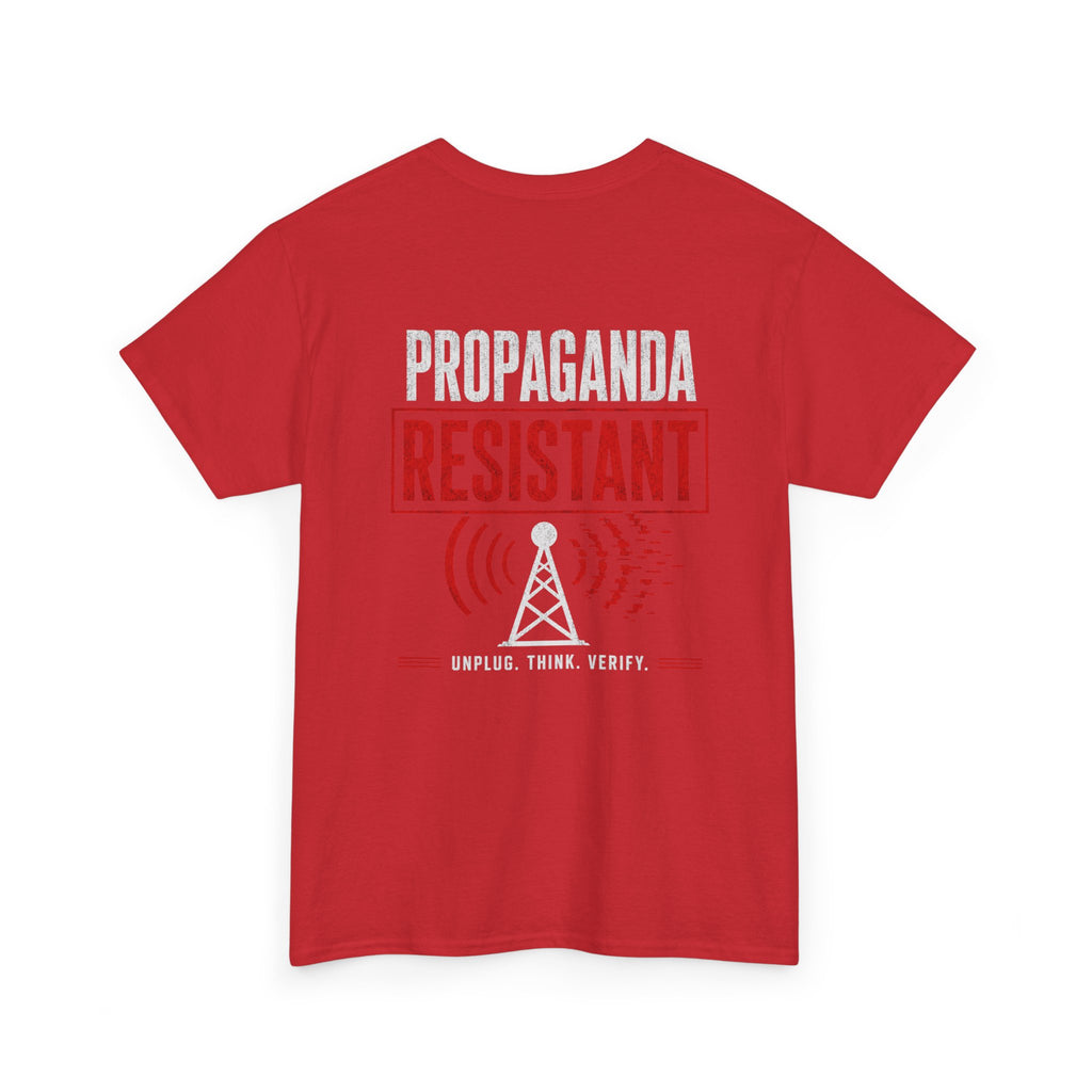 Propaganda Resistant Shirt – Narrative Immune Graphic Tee | Based Branding