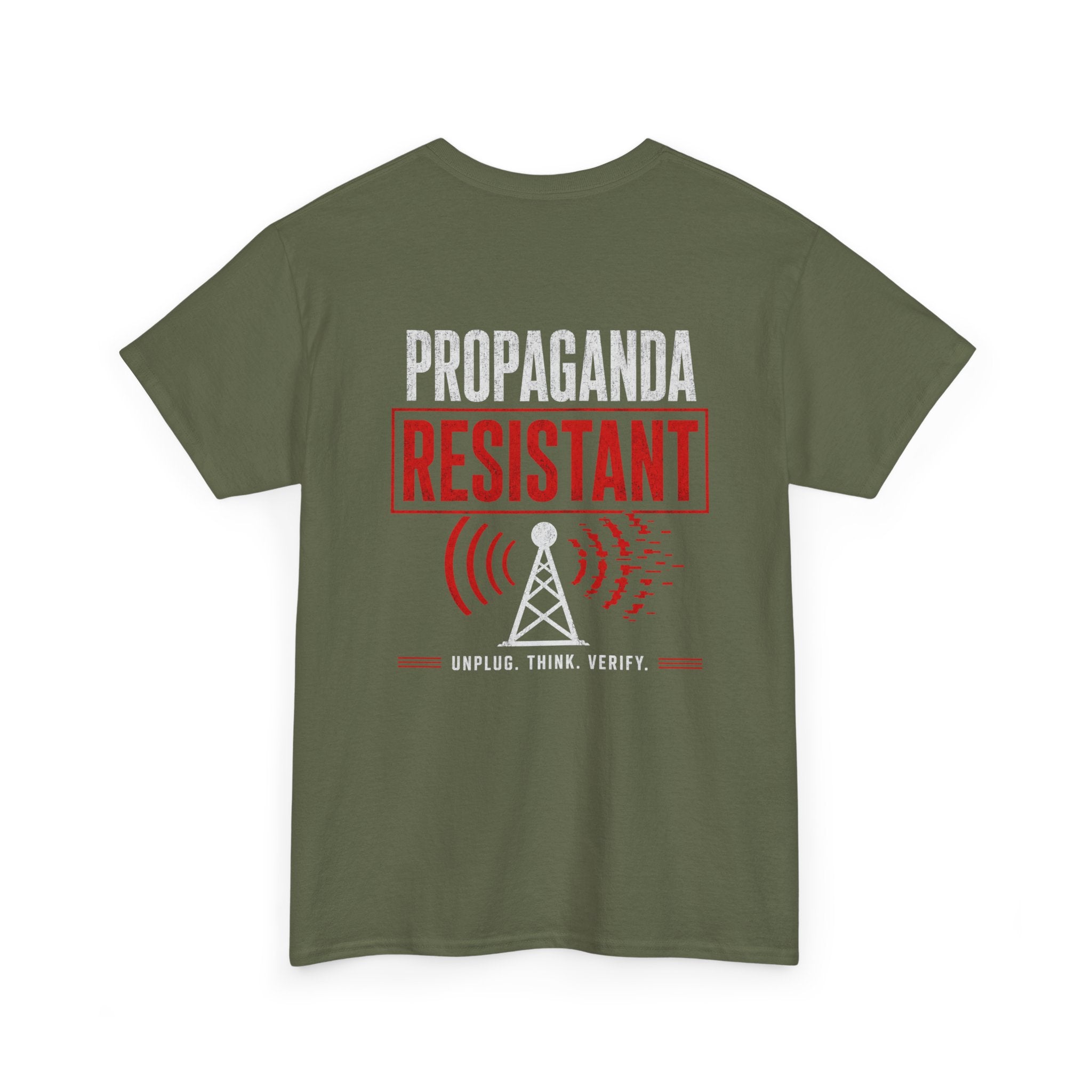 Propaganda Resistant Shirt – Narrative Immune Graphic Tee | Based Branding