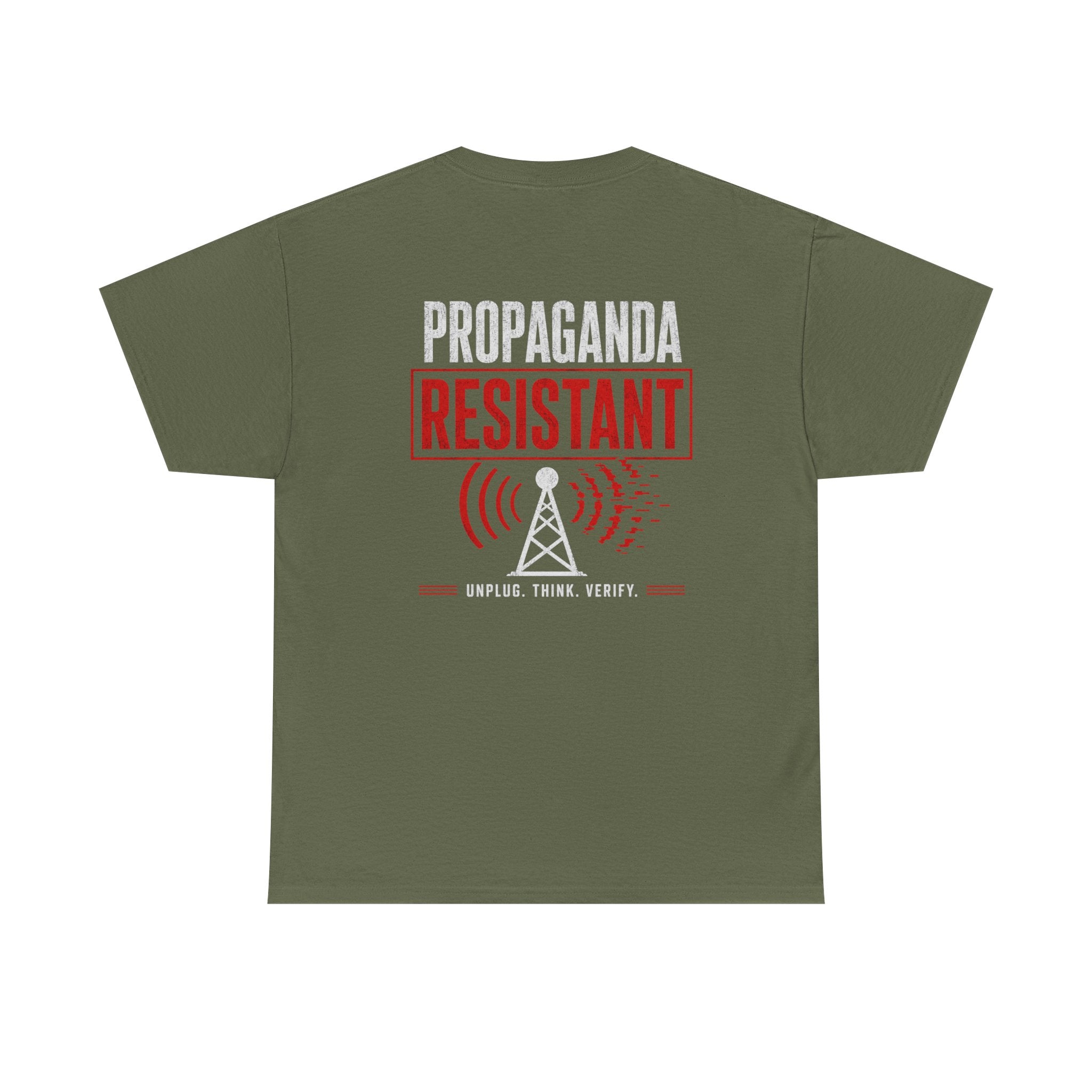 Propaganda Resistant Shirt – Narrative Immune Graphic Tee | Based Branding