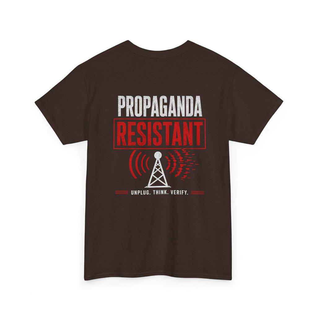 Propaganda Resistant Shirt – Narrative Immune Graphic Tee | Based Branding
