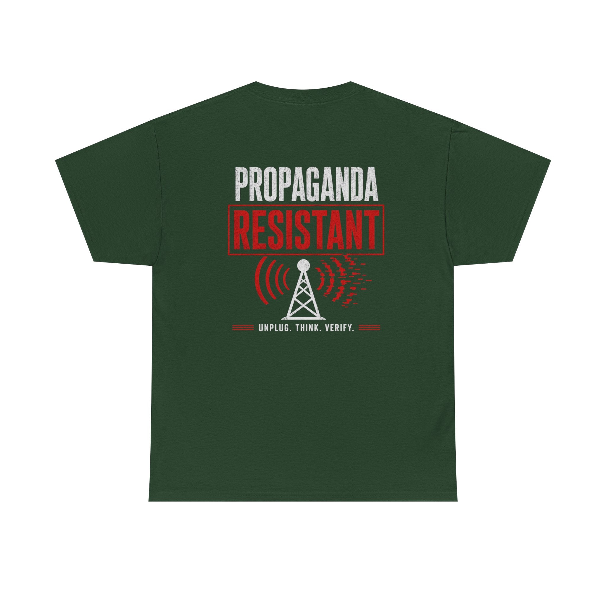 Propaganda Resistant Shirt – Narrative Immune Graphic Tee | Based Branding