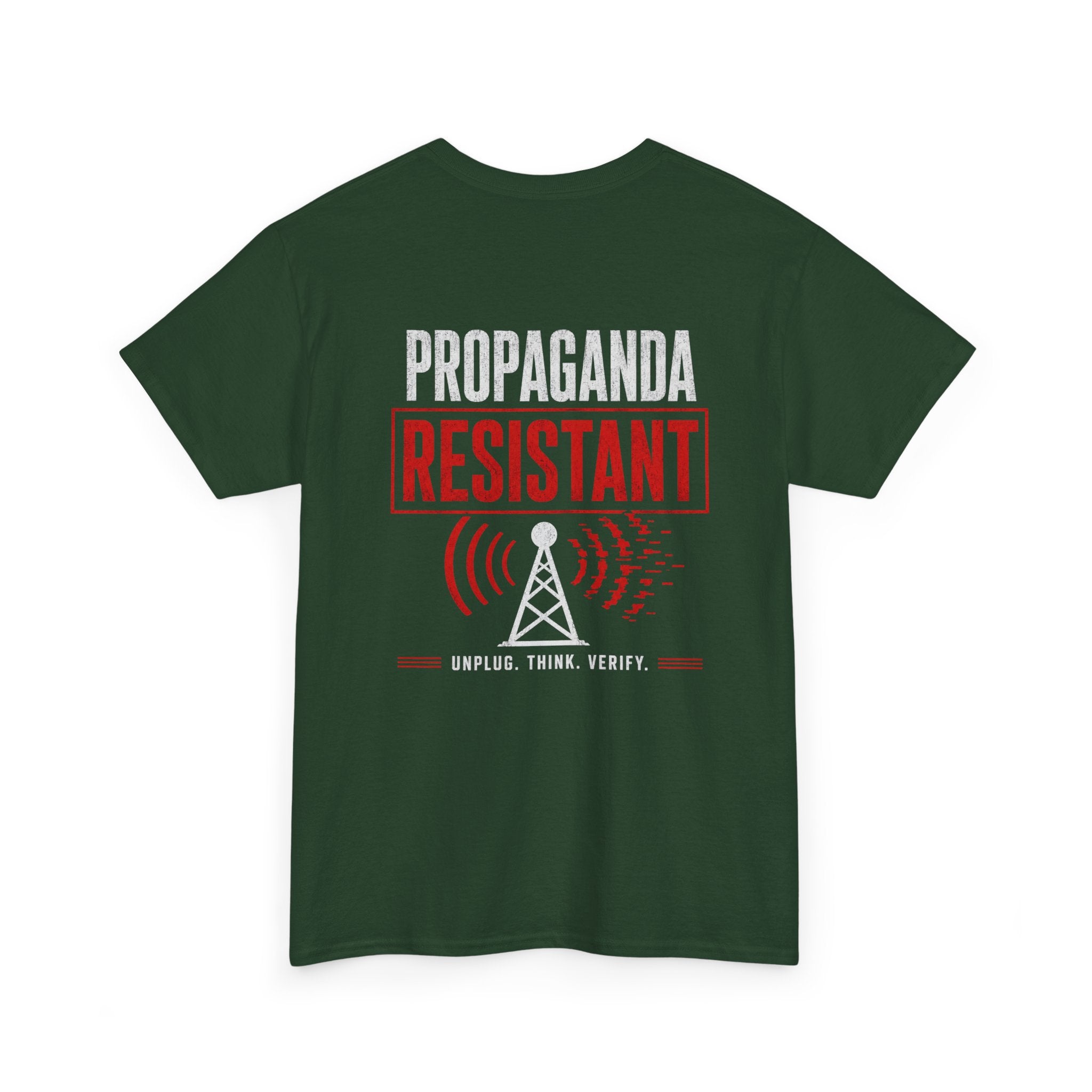 Propaganda Resistant Shirt – Narrative Immune Graphic Tee | Based Branding